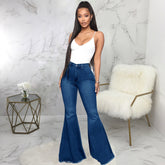 Total Flirt Mid Rise Stretch Flare Jeans - Dark Wash